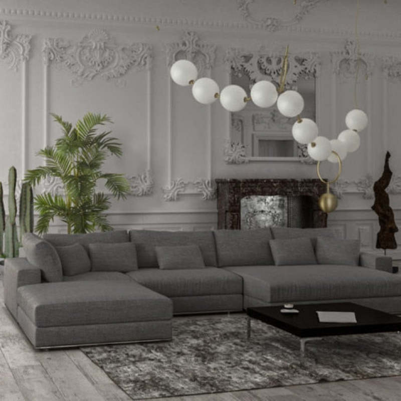 Valentina Diseño Bola Metal/Acrílico Lámpara Colgante Blanca