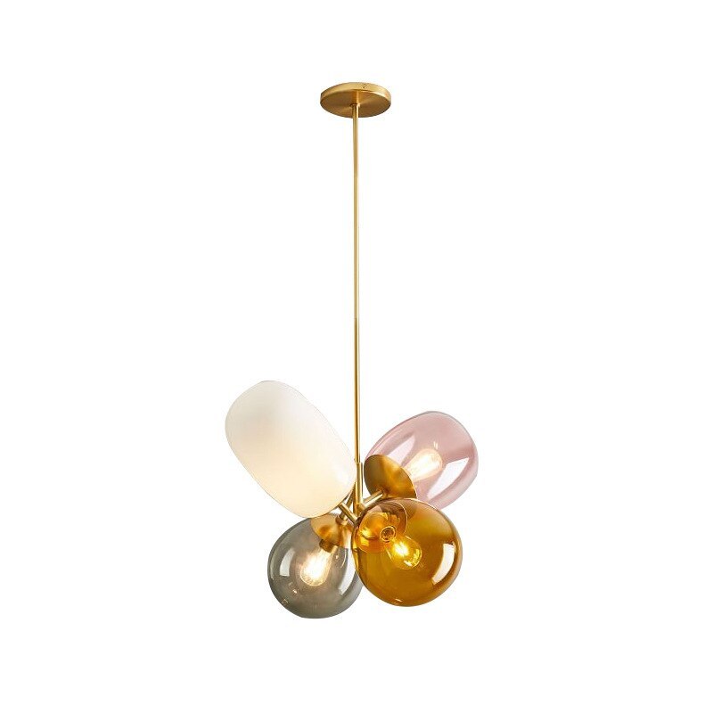 Valentina Decorativa Globo Metal/Vidrio Lámpara Colgante Multicolor