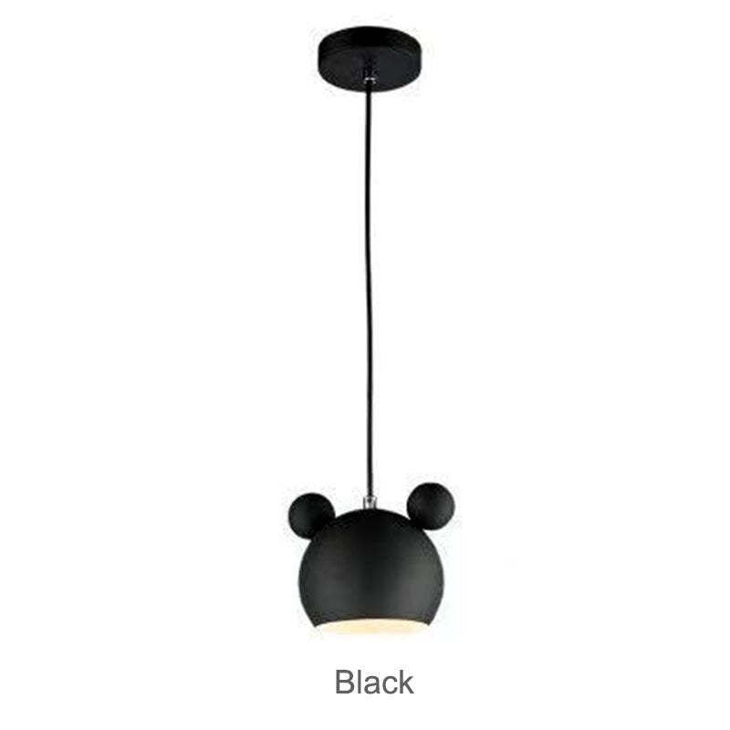 Valentina Infantil Animal Metal Lámpara Colgante Negra/Verde/Rosada/Blanca/Gris
