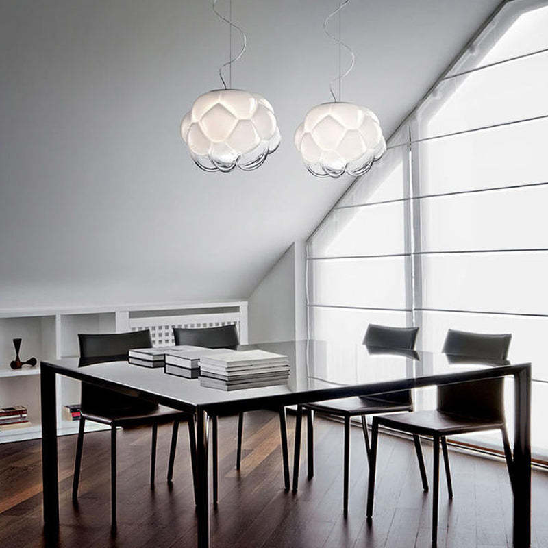 Arisha Moderna Nube Vidrio Lámpara Colgante Blanca