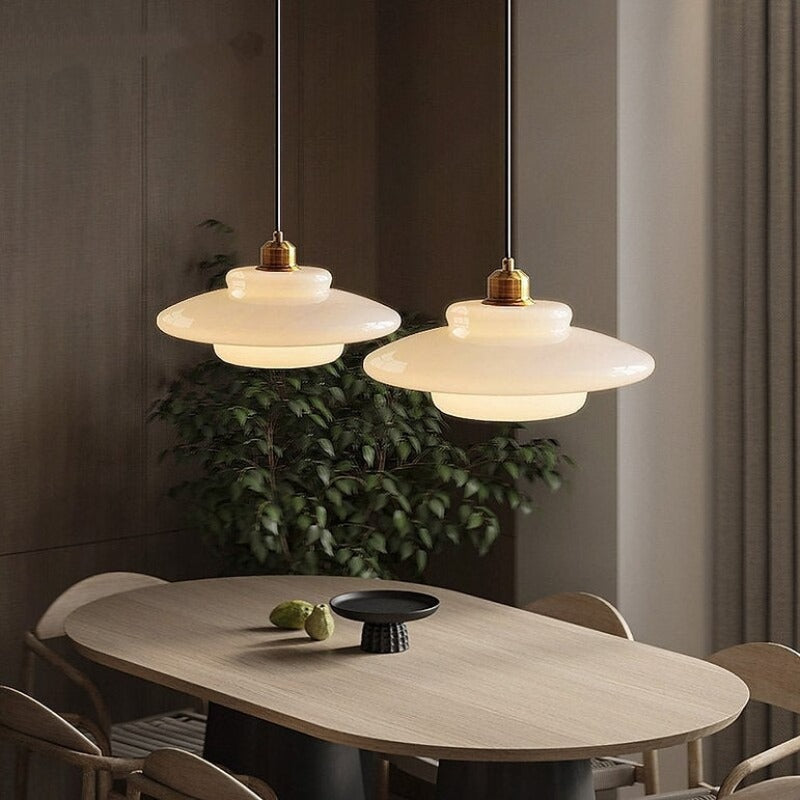 Arisha Medio Siglo Arte Lámpara Colgante Metal Vidrio Dormitorio Comedor