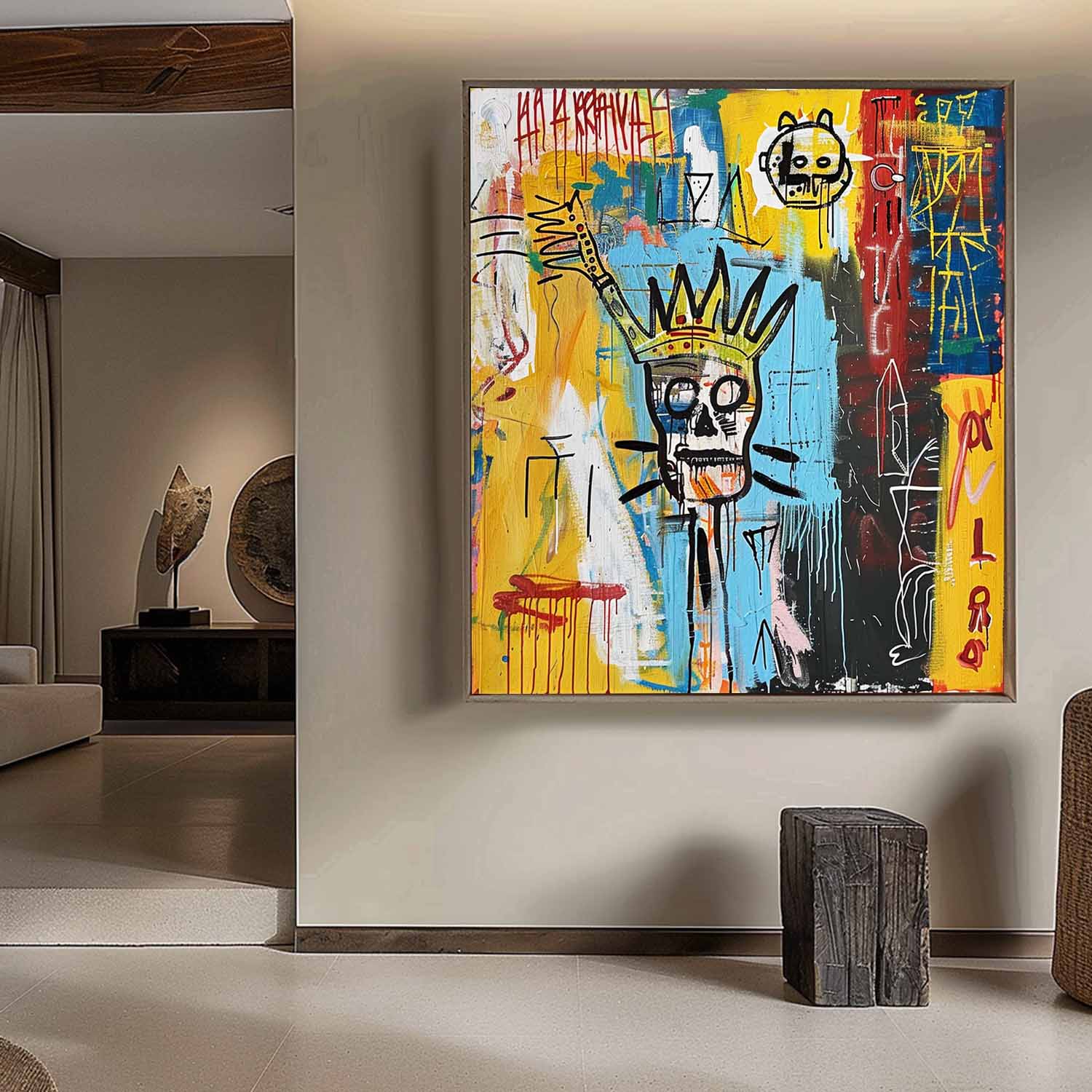 Skull Arte de Grafiti Abstracto - Letslighting