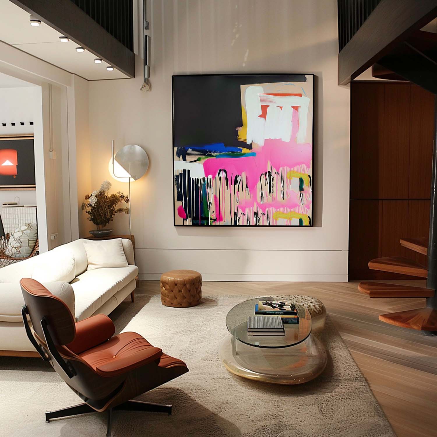 Cosmo Colorida Pintura Arte Mural - Letslighting