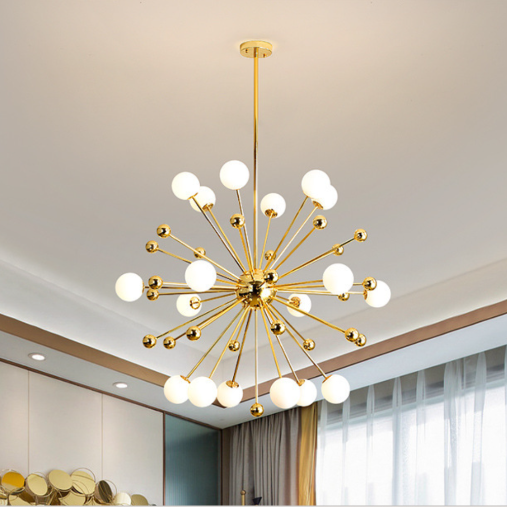 Silva Moderno LED Lámparas de araña Oro Vidrio Salón/Comedor/Dormitorio