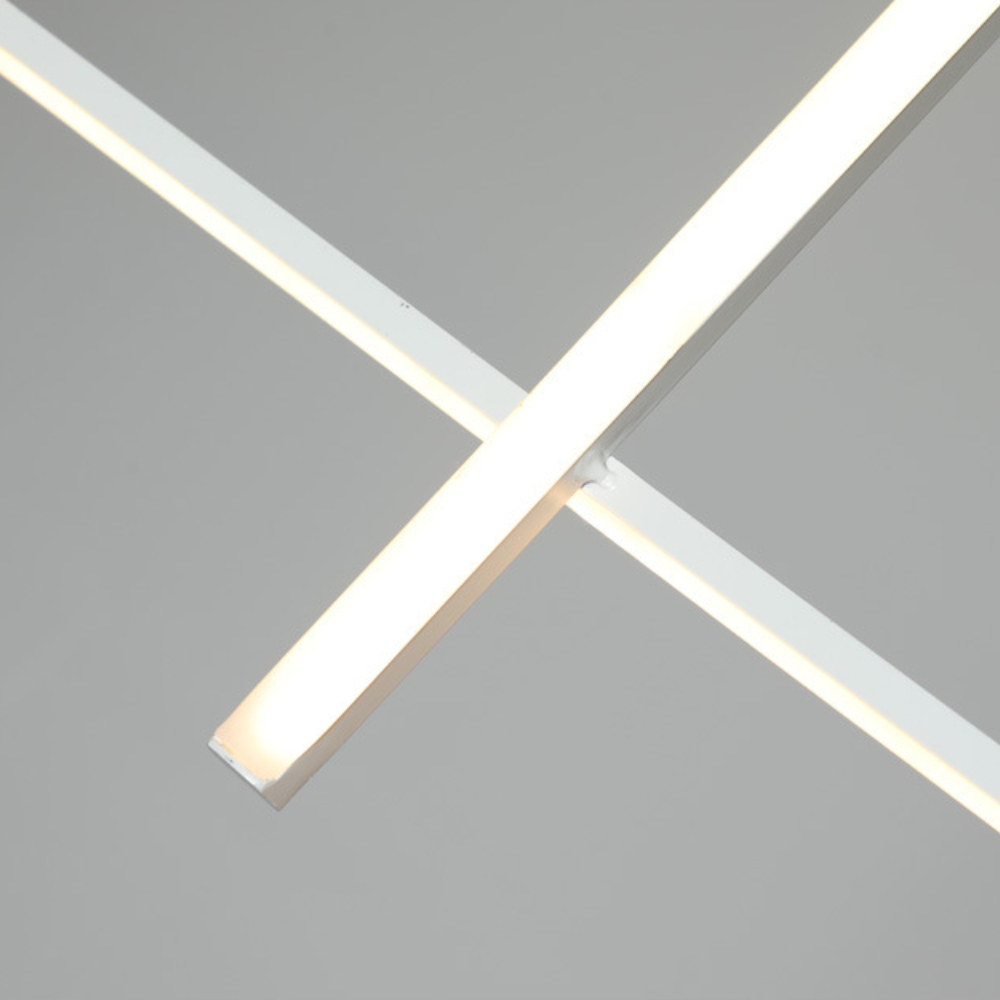 Arisha Moderno Lámpara Colgante Metal/Acrílico Negro/Blanco Comedor