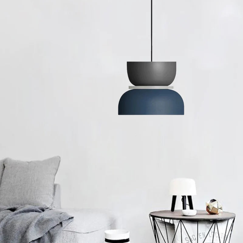 Valentina Moderna Domo LED Metal Lámpara Colgante Multicolor
