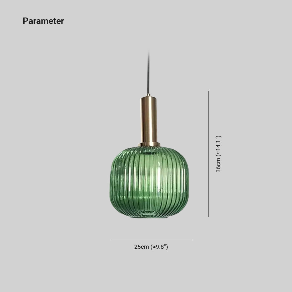 Valentina Minimalista Oval Metal/Acrílico Lámpara Colgante Verde/Ámbar/Gris