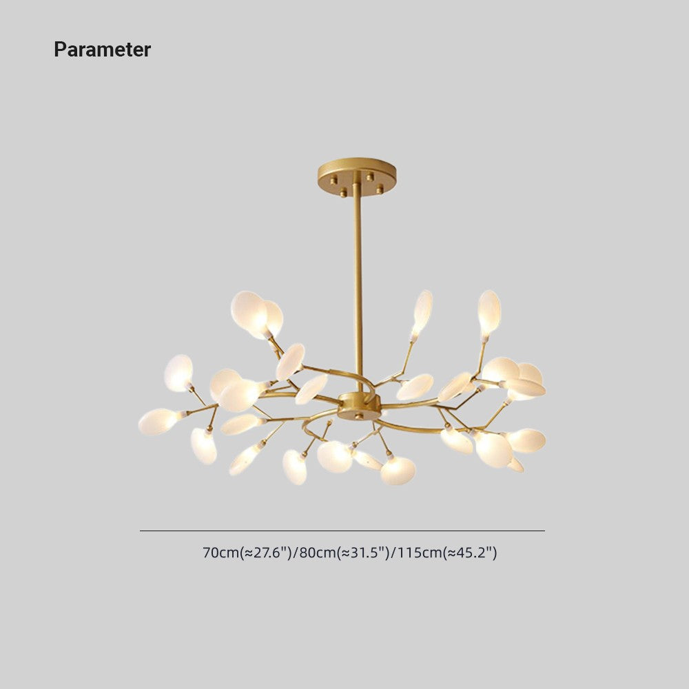 Olivia Moderna Dendrítica Lámpara Colgante Negra/Dorada