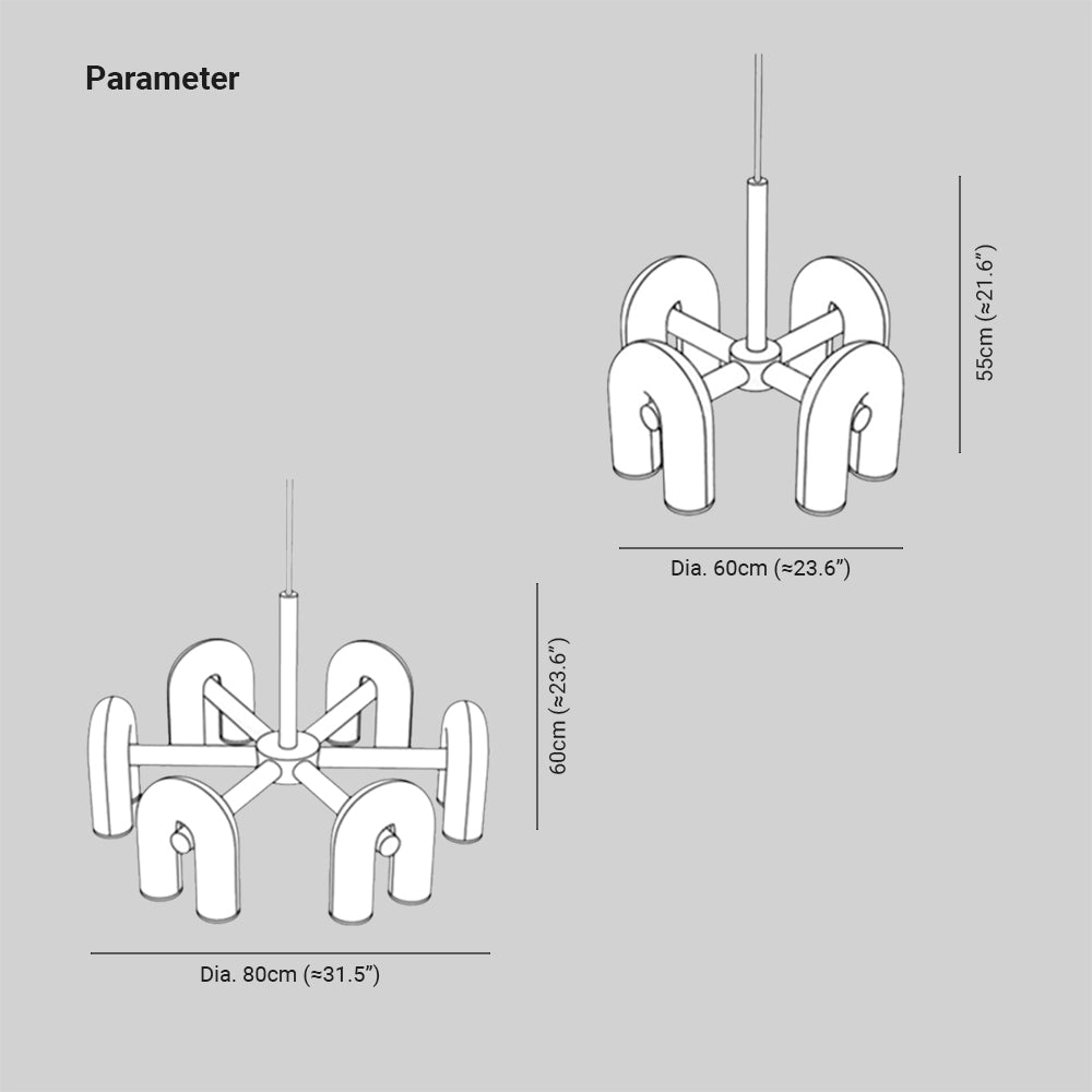Arisha Nórdica Diseño Modernas Nórdica Diseño Metal Lámpara Colgante Negro/Gris/Naranja
