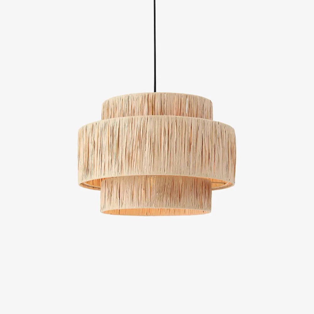 Hermes Rattan Pendant Light 3 Style