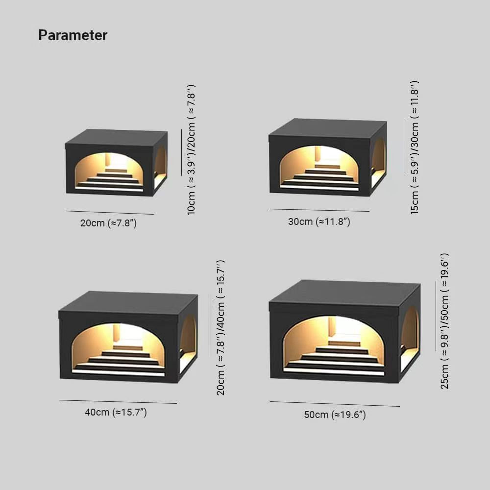 Ray Moderna Lámpara Exterior Solar Metal Patio