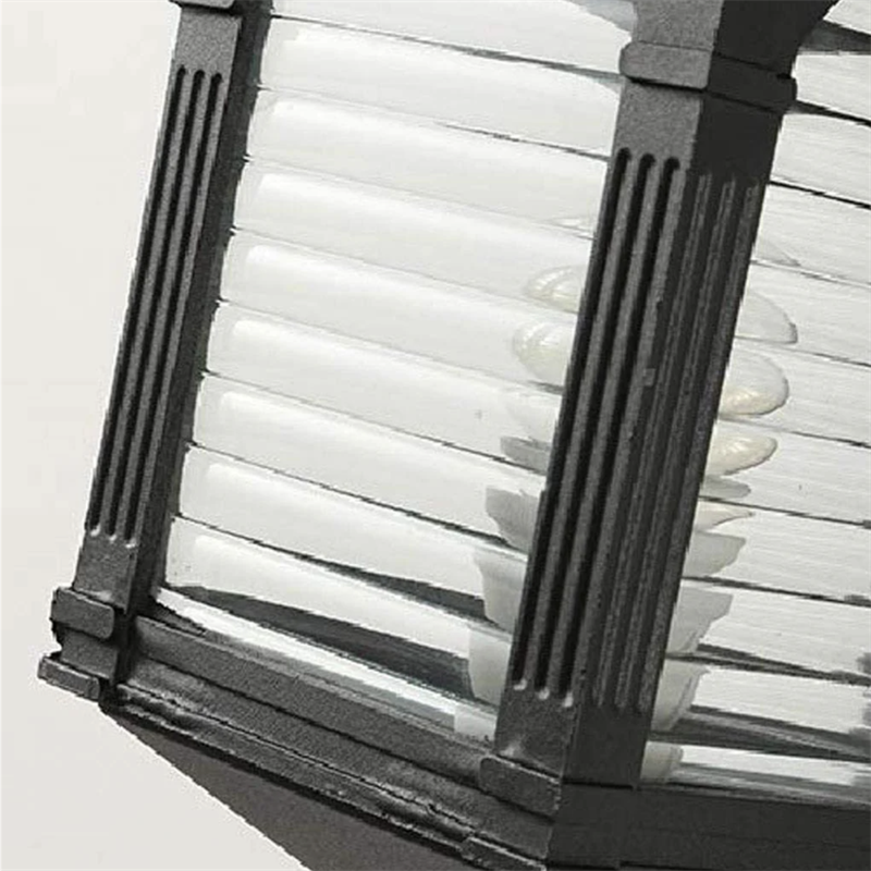 Ray Vintage Exterior Pared Lámpara Metal Cristal Pasillo Patio