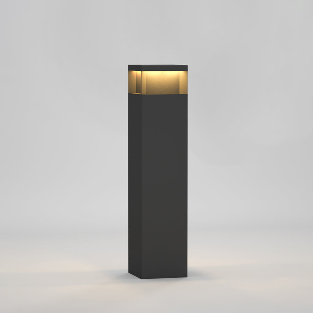Ray Moderna Rectangular Metal Solar Lámpara Exterior