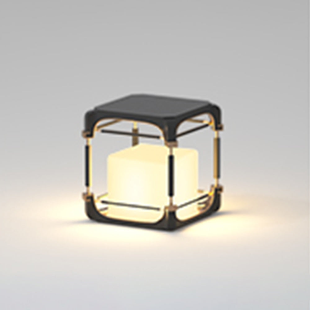 Ray Lámpara De Pie Exterior Simple Cubo Metal Acrílico Patio