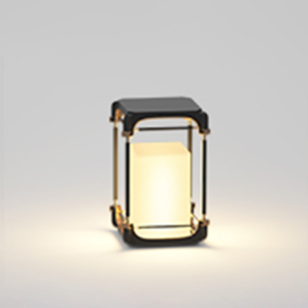 Ray Lámpara De Pie Exterior Simple Cubo Metal Acrílico Patio