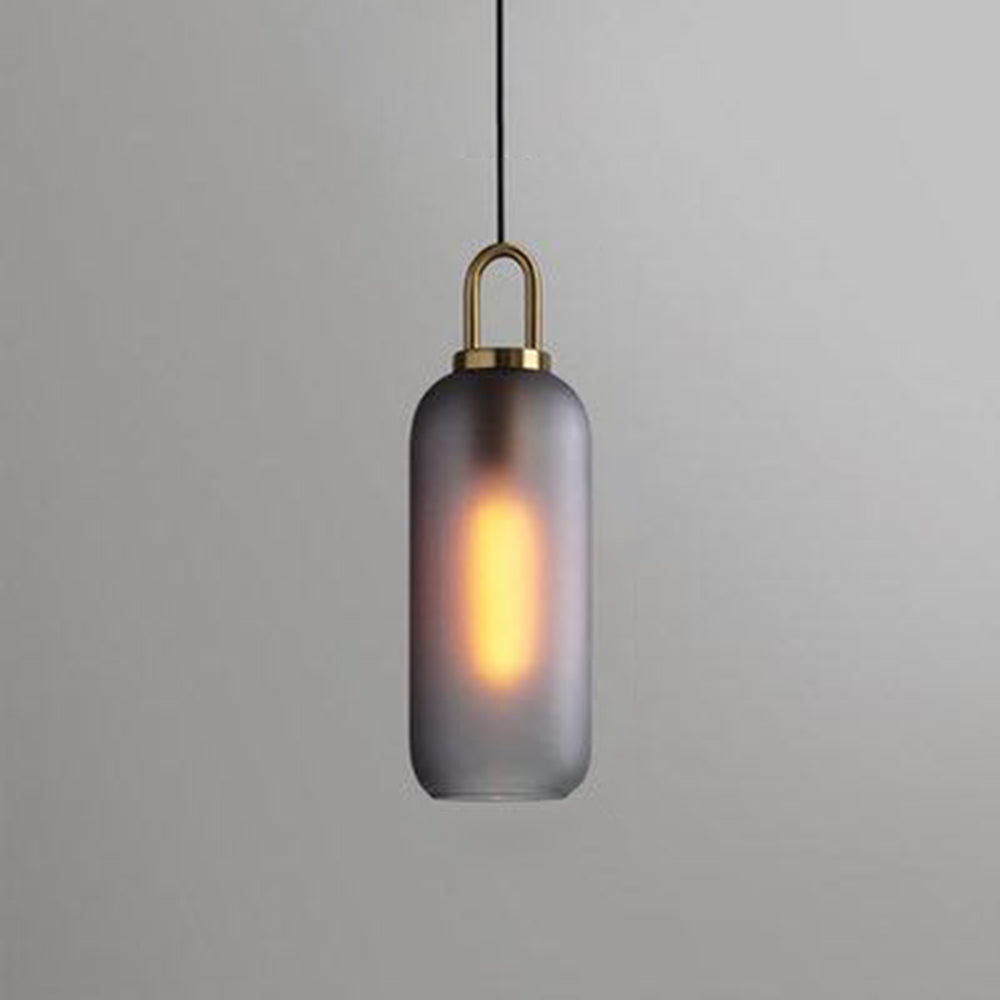 Valentina Diseño Minimalista Moderna Vidrio Lámpara Colgante Gris