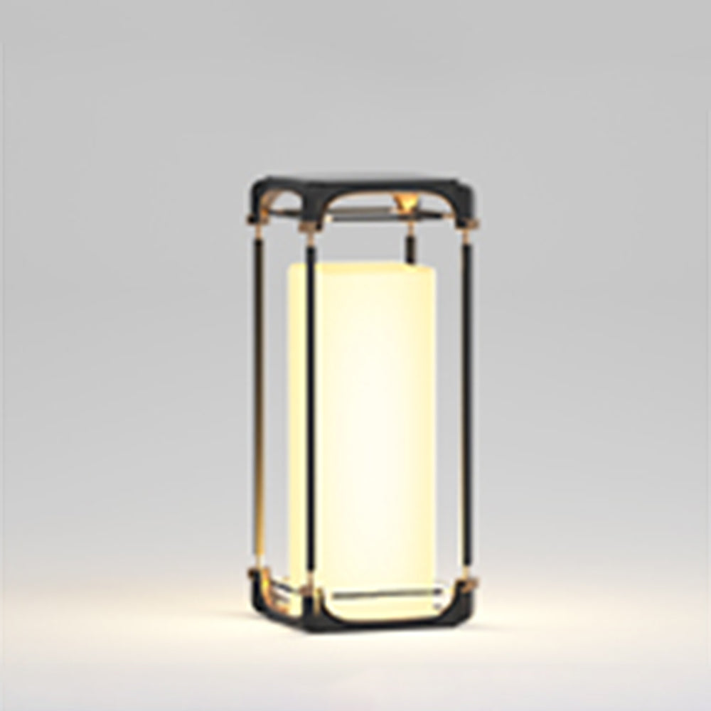 Ray Lámpara De Pie Exterior Simple Cubo Metal Acrílico Patio