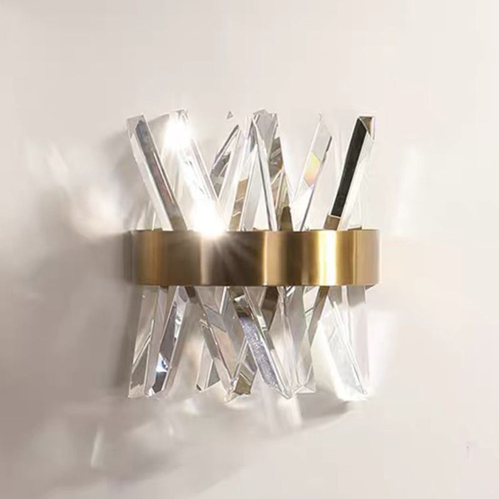 Kristy Lujo Decorativo Metal/Cristal LED Aplique de Pared Dorado