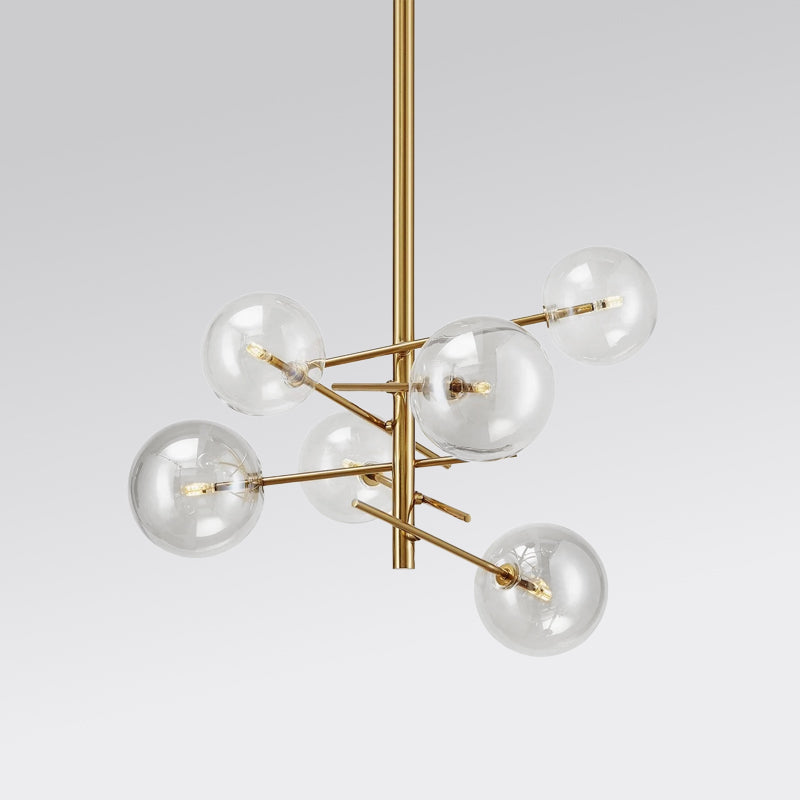 Lustra Lámpara de Araña LED de Cristal Transparente