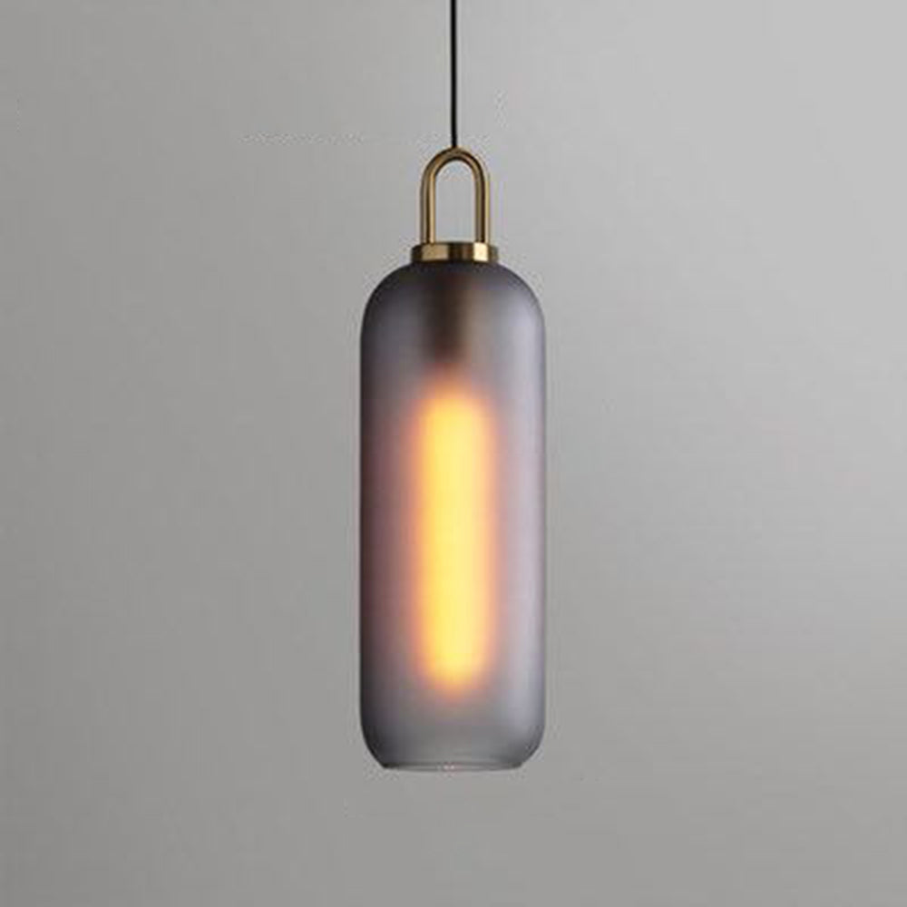 Valentina Diseño Minimalista Moderna Vidrio Lámpara Colgante Gris