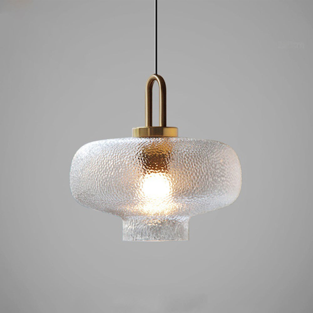 Valentina Minimalista Elíptica Metal/Vidrio Lámpara Colgante