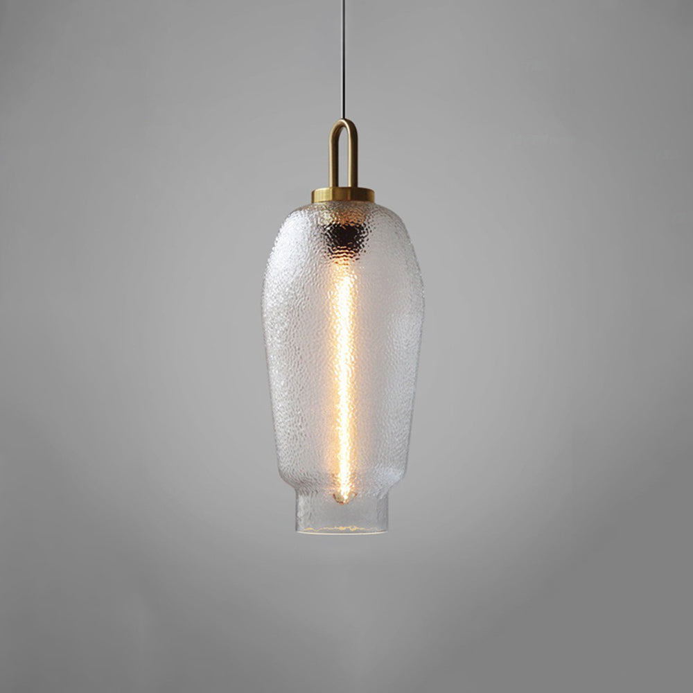 Valentina Minimalista Elíptica Metal/Vidrio Lámpara Colgante