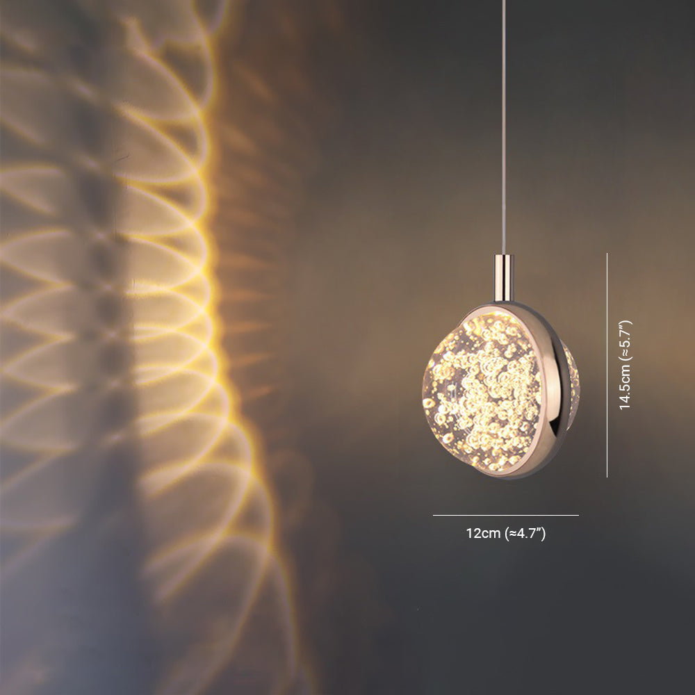Arisha Diseño Esfera Cristal Lámpara Colgante Dorada