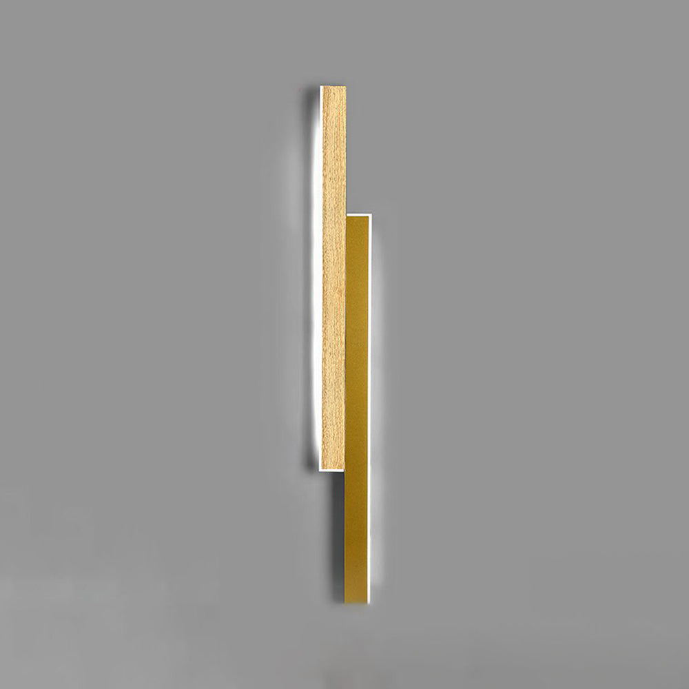 Arisha Minimalista Metal LED Aplique de Pared Marrón/Madera