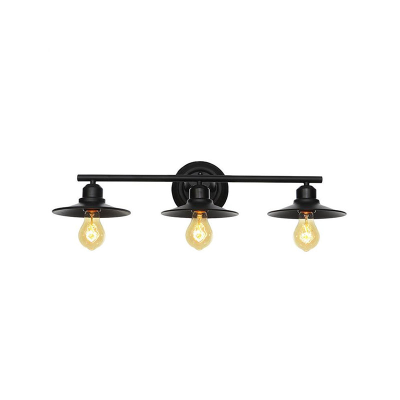 Silva Vintage Rústico Geométrico Metal Aplique de Pared Negro