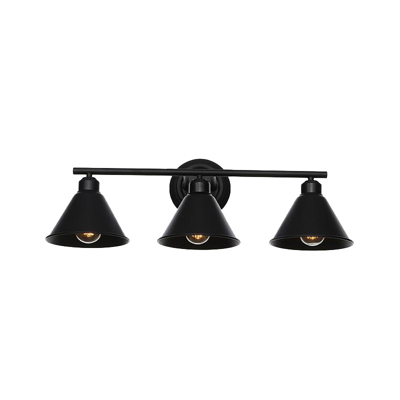 Silva Vintage Rústico Geométrico Metal Aplique de Pared Negro