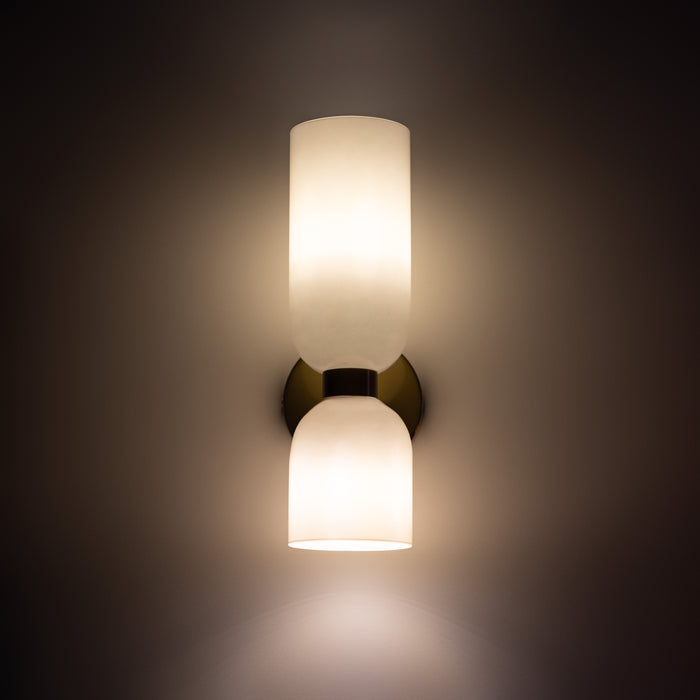 Valentina Lámpara de Pared de Vidrio para Dormitorio Azul/Gris/Blanco