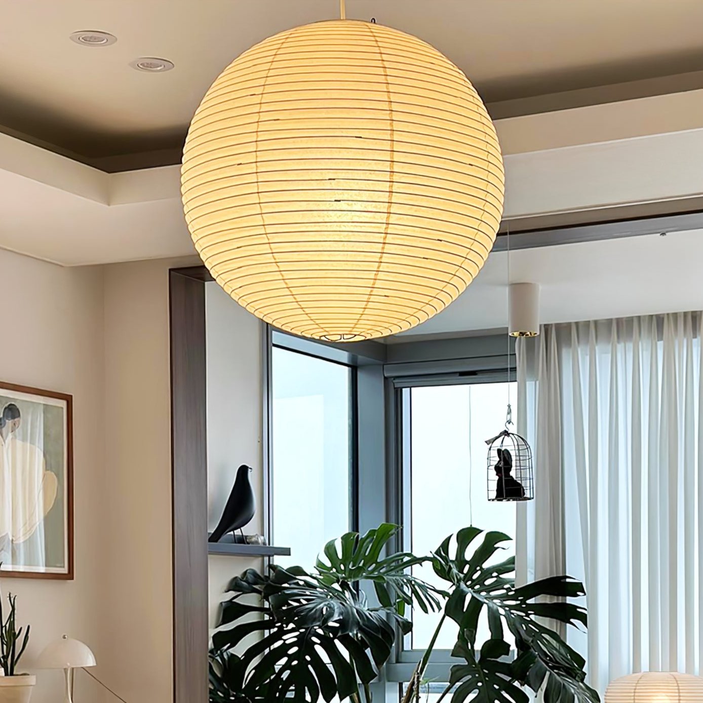 Washi Paper Round Series Pendant Lamp - Letslighting