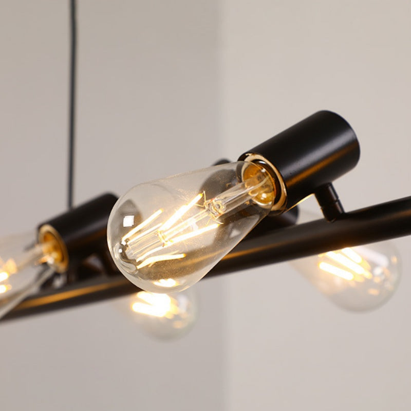 Silva Retro LED Lámparas de araña Negro Metal Comedor/Salón/Bar