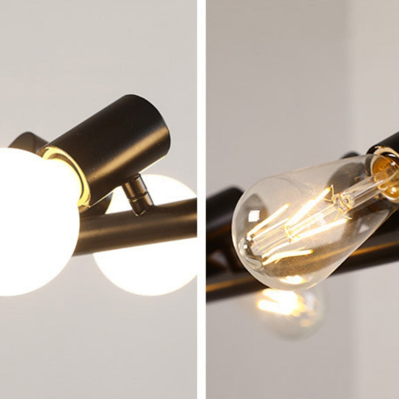 Silva Retro LED Lámparas de araña Negro Metal Comedor/Salón/Bar