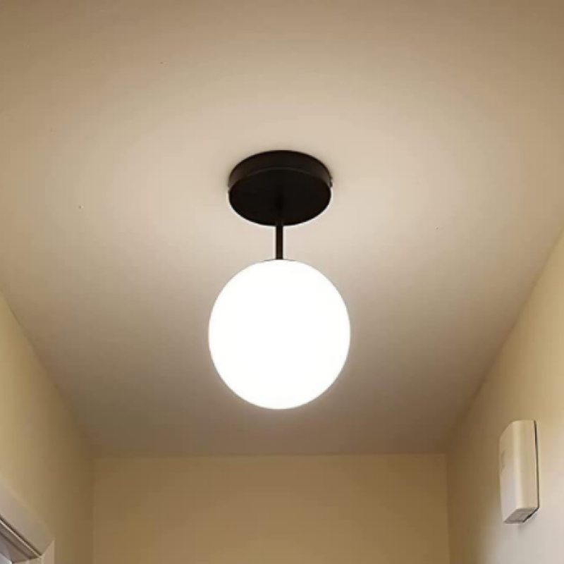 Valentina Vintage Bola LED Vidrio Lámpara de Techo Dorada/Negra