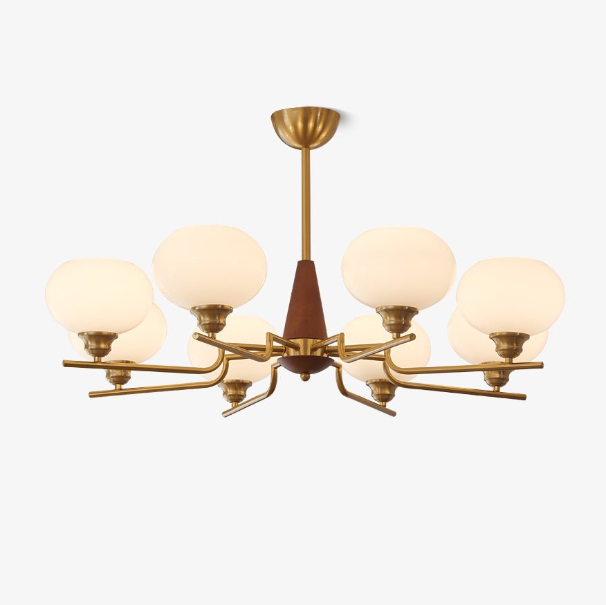 Celeste Sphere Walnut Chandelier - Letslighting