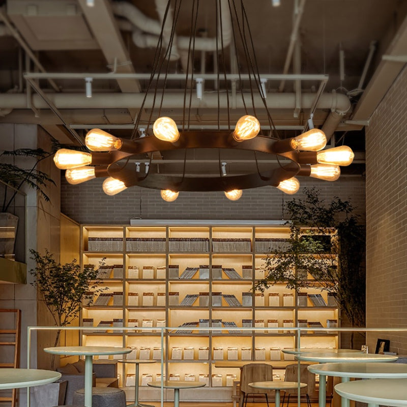 Silva Retro LED Lámparas de Araña Marrón Metal Salón/Bar/Comedor