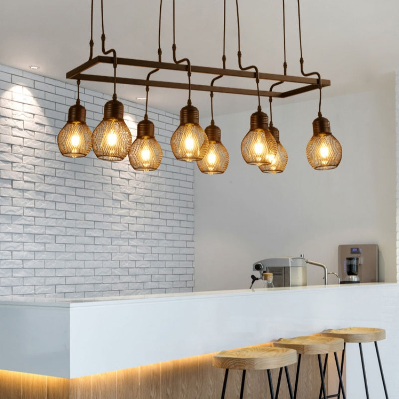 Silva Retro Largo Multicabezal Lámparas de Araña Comedor/Bar/Salón