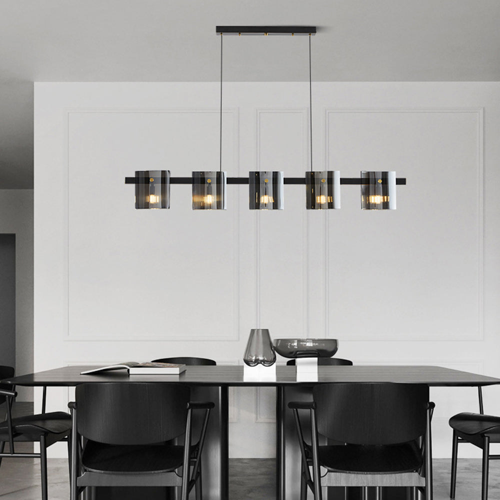Arisha Minimalista Lineal Metal Lámpara Colgante Negra/Ora