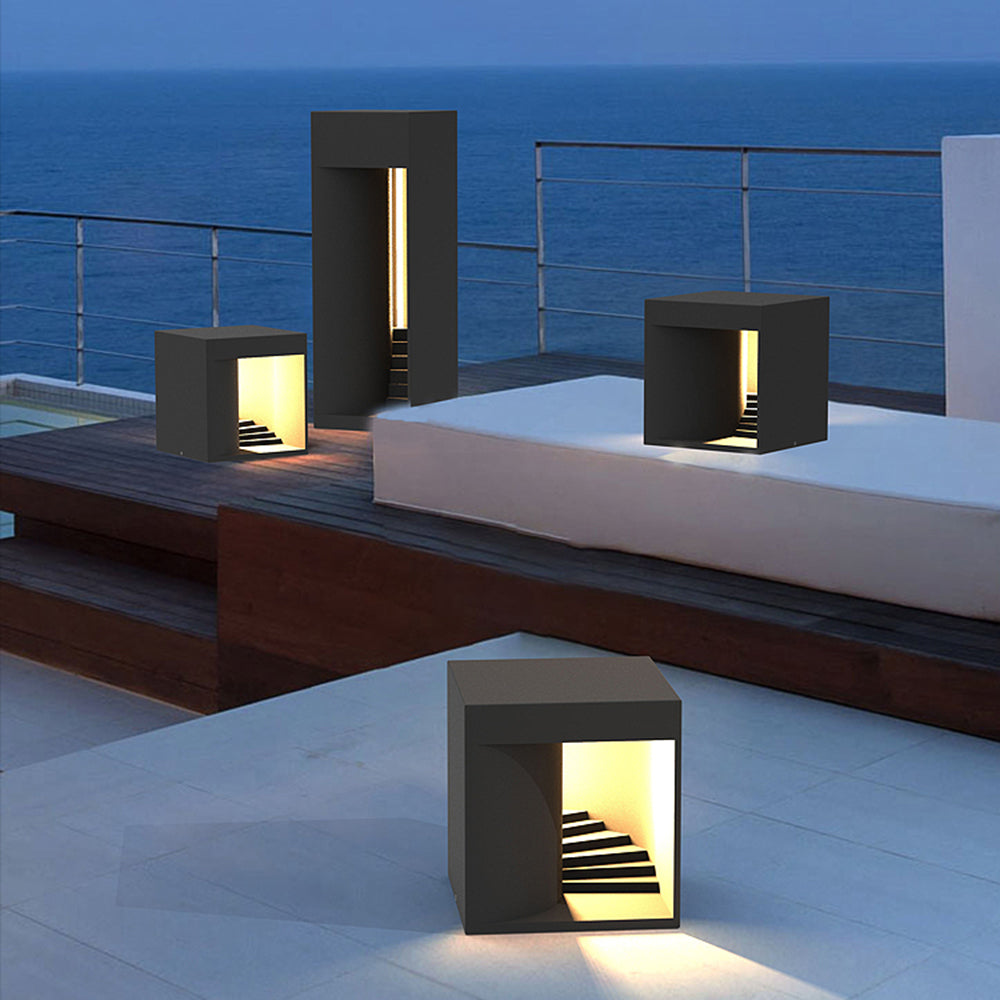 Ray Minimalista Rectangular Cuadrado Lámpara Exterior