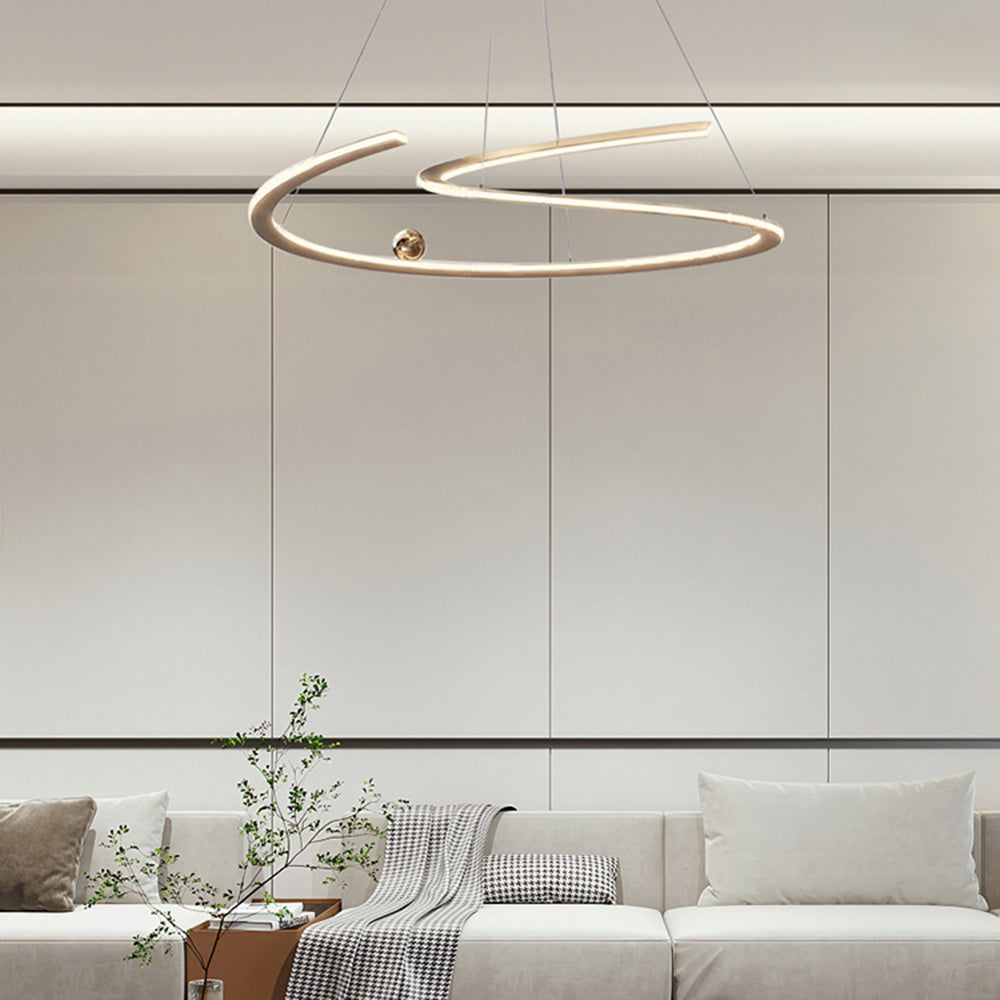 Arisha Moderna Minimalista Diseño Metal Lámpara Colgante Dorada