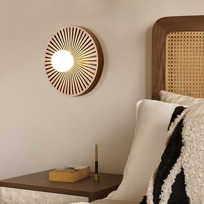 Valentina Vintage Círculo LED Lámpara de Pared Resina Salón Dormitorio