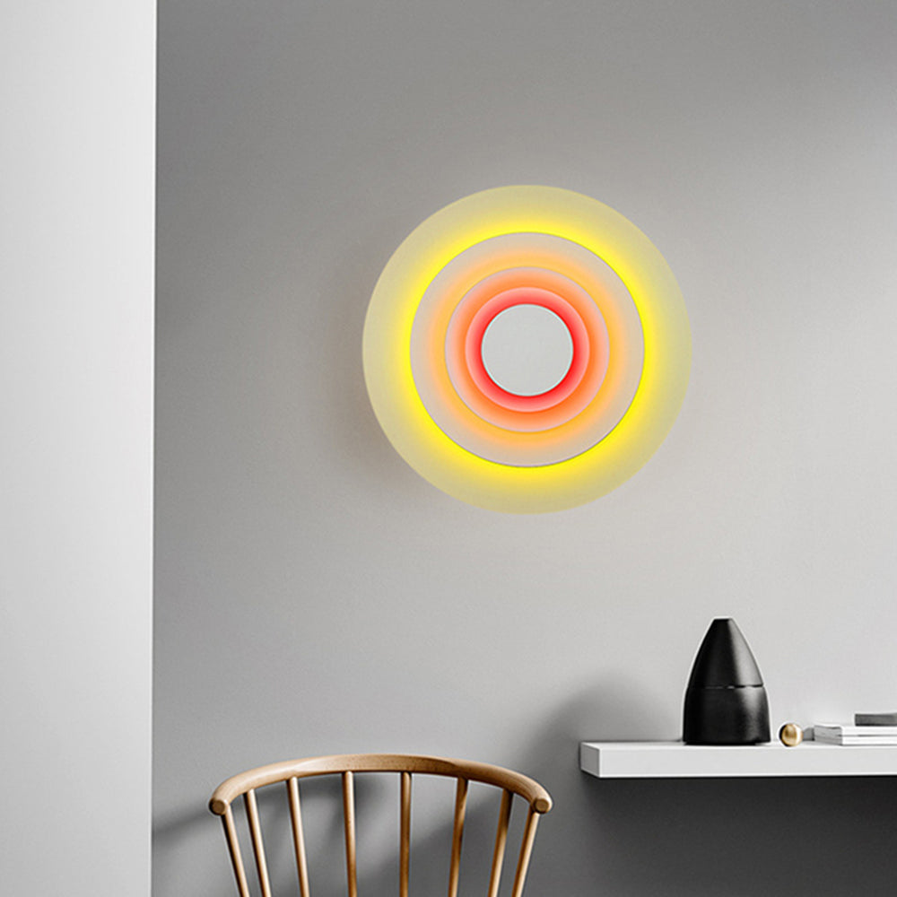 Valentina Decorativo Redondo Metal LED Aplique de Pared Rosa/Azul/Amarillo