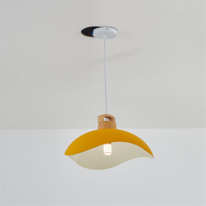 Valentina Decorativa Metal Minimalista Lámpara Colgante Madera