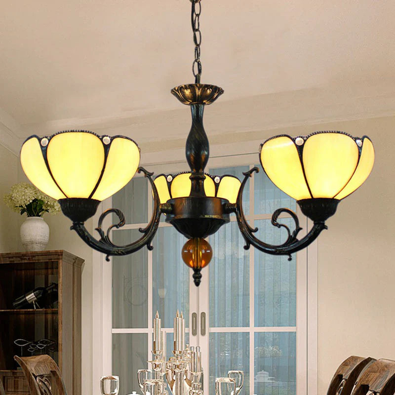 Tiffany Retro Inusual LED Lámparas de araña Metal/Vidrio Dormitorio/Salón