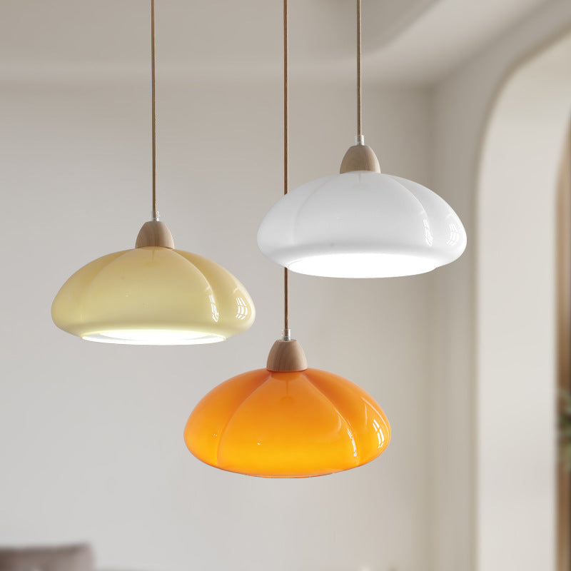 Valentina Retro Lámpara Colgante Calabaza Vidrio Dormitorio/Comedor