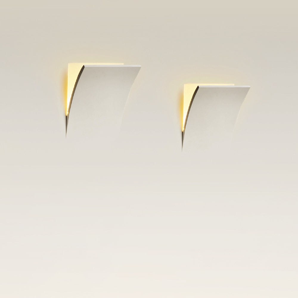 Aria Moderno Empotrable Metal/Yeso LED Aplique de Pared Blanco
