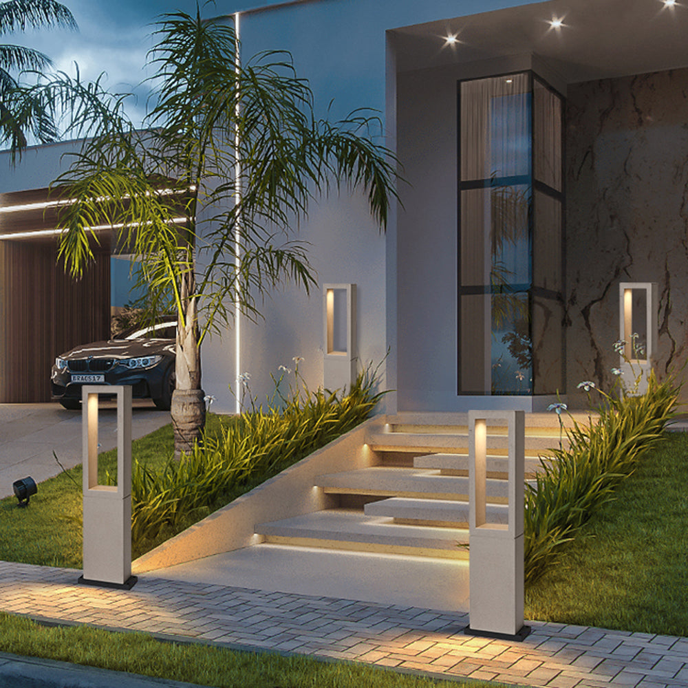 Ray Moderna Lámpara de Pie Exterior Metal Patio