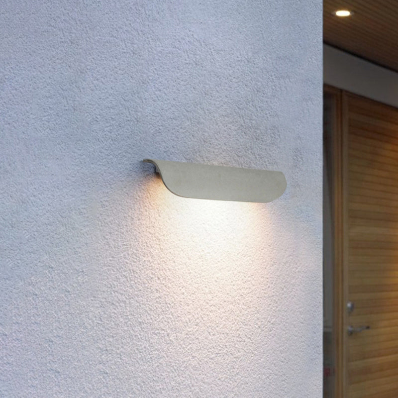 Auer Moderno Flexión Metal LED Aplique de Pared Exterior Negro/Blanco