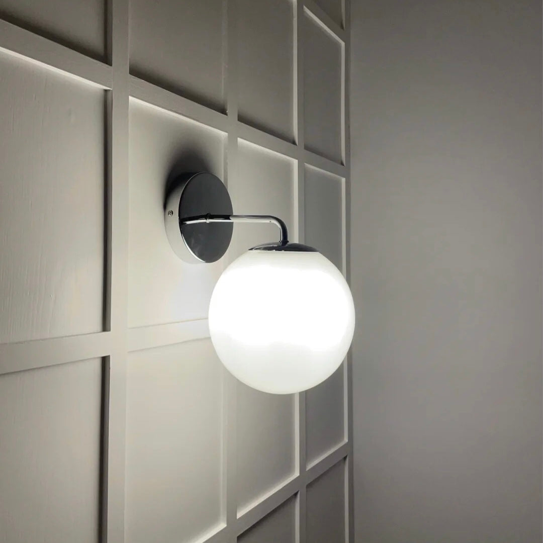 Valentina Francés Metal Vidrio Interior Aplique Cuarto de baño Dormitorio